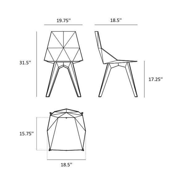 Faz Outdoor Chair Clear Polycarbonate Legs (Set of 4)