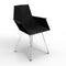 Faz Armchair Clear Polycarbonate Legs (Set of 4)  option Black