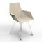 Faz Armchair Clear Polycarbonate Legs (Set of 4)  option Ecru