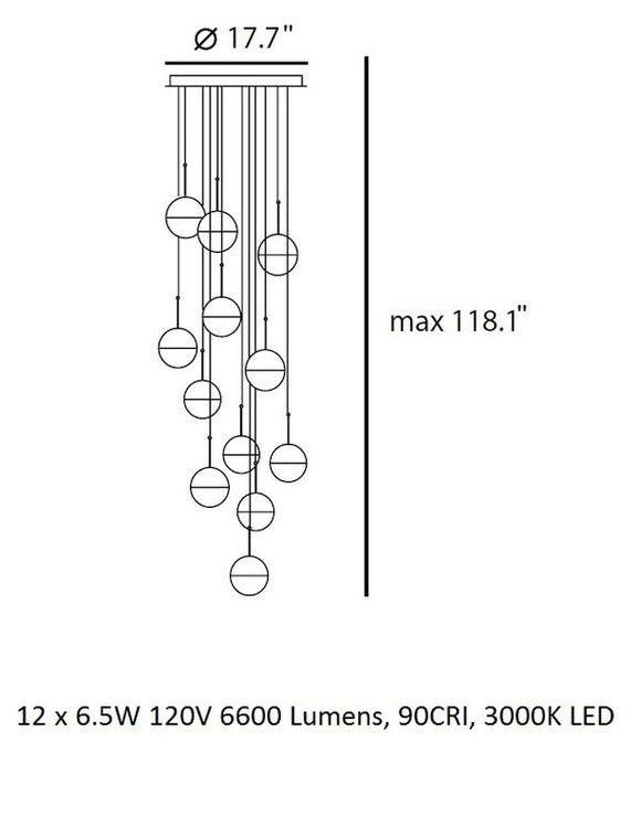 Dora 12 Pendant Light