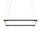 Z-Bar Square Pendant Light  option Matte Black
