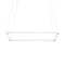 Z-Bar Square Pendant Light  option Matte White