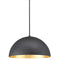 Yolo Pendant Light  option Black with Gold Leaf