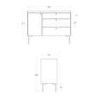 Peek 1 Door 3 Drawer Credenza