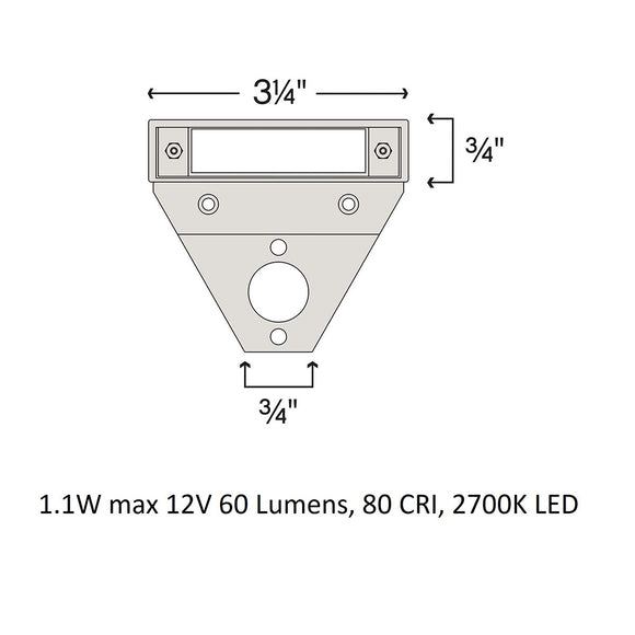 Nuvi 3.25 inch width LED Outdoor Landscape Deck Light