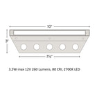 Nuvi 10 inch width LED Landscape Deck Light