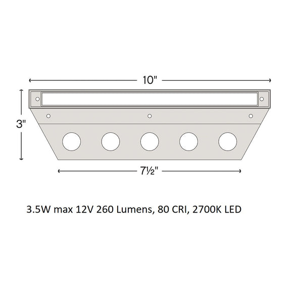 Nuvi 10 inch width LED Outdoor Landscape Deck Light