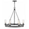 Sawyer Outdoor Chandelier  option Aged Zinc / Distressed Black