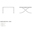 Barcelona Stool with Cowhide Sling