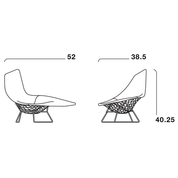 Bertoia Asymmetric Upholstered Chaise