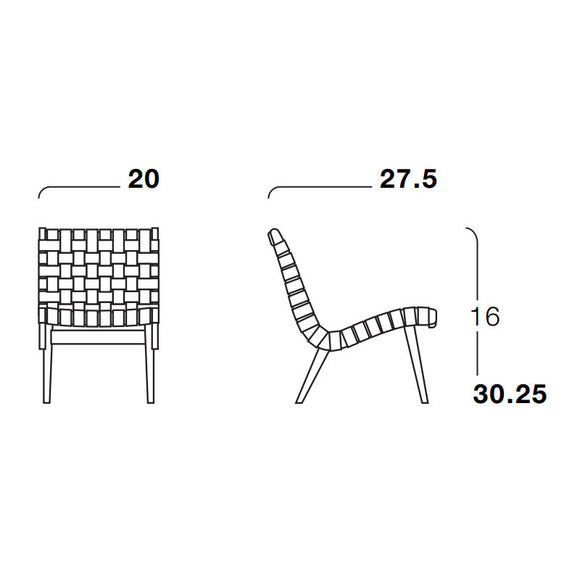 Risom Armless Lounge Chair