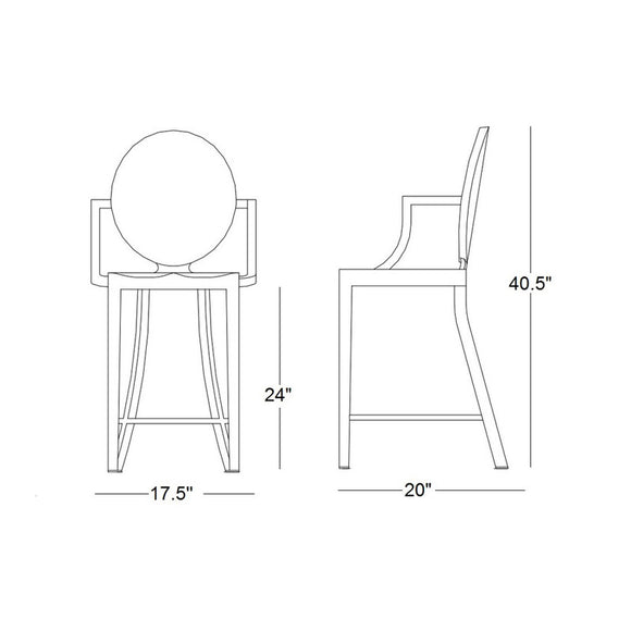 Kong Bar and Counter Stool with Arms