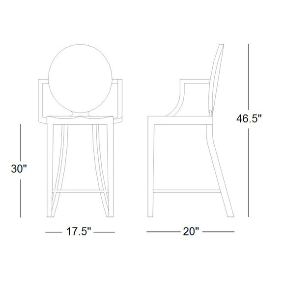 Kong Bar and Counter Stool with Arms