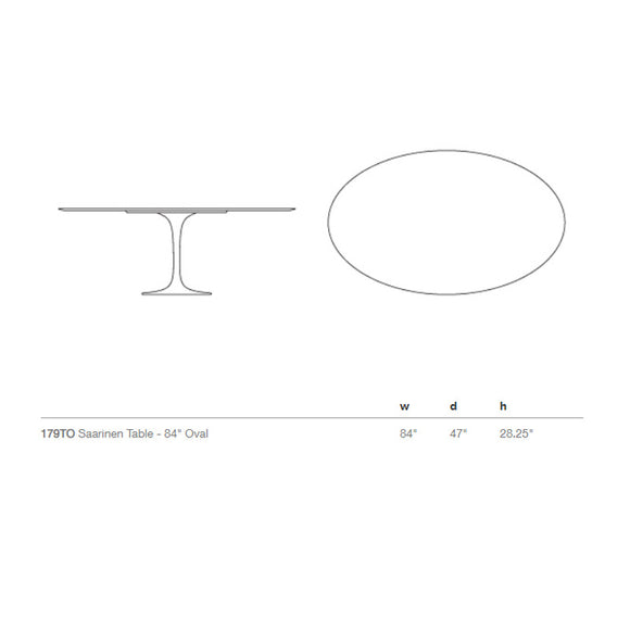 Saarinen Oval Dining Table