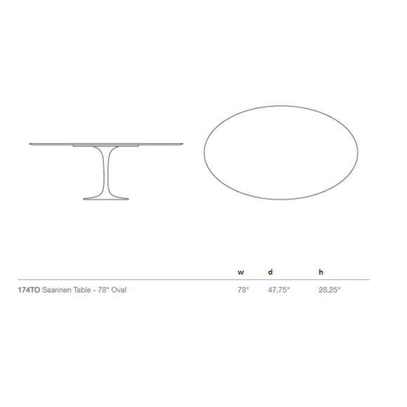 Saarinen Oval Dining Table