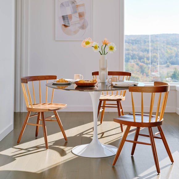 Saarinen Round Dining Table, 120 cm, Black, Laminate black, Knoll  International