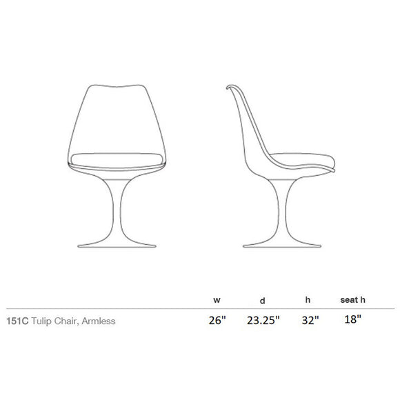 Tulip Armless Chair