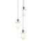 Liquid Three Light Multi Pendant Light  option Poured White Glass
