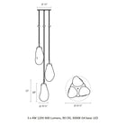 Liquid Three Light Multi Pendant Light