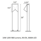 Inside-Out® Triform Compact 1-Light LED Bollard