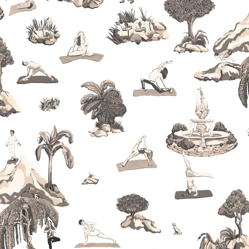 Forest Yoga Wallpaper Sample Swatch