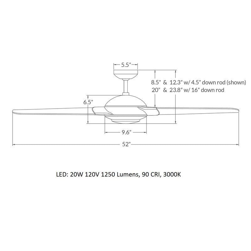 Modern Fan Flow LED Ceiling Fan - 2Modern