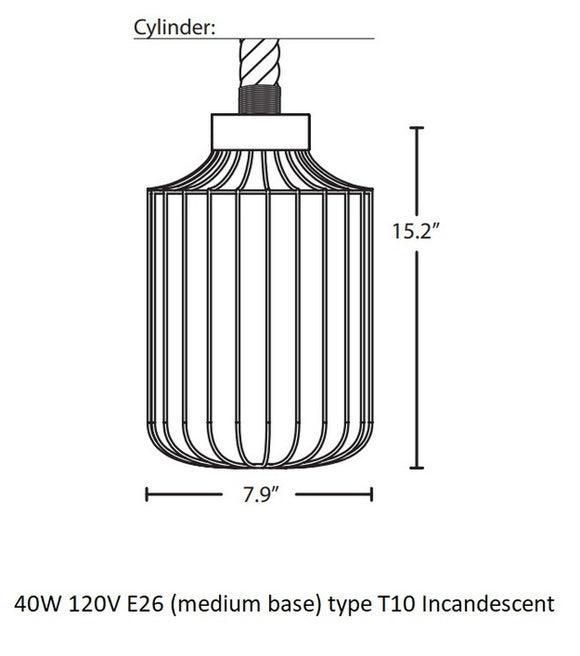 Sultana Cylinder Pendant Light