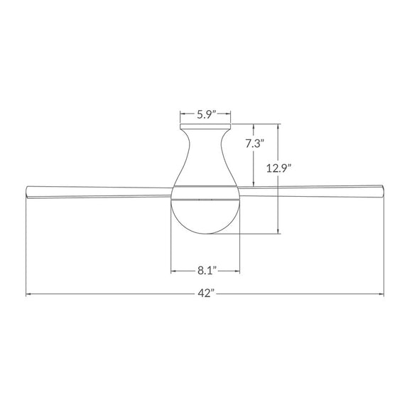 Ball 42 Inch Flush Mount Ceiling Fan