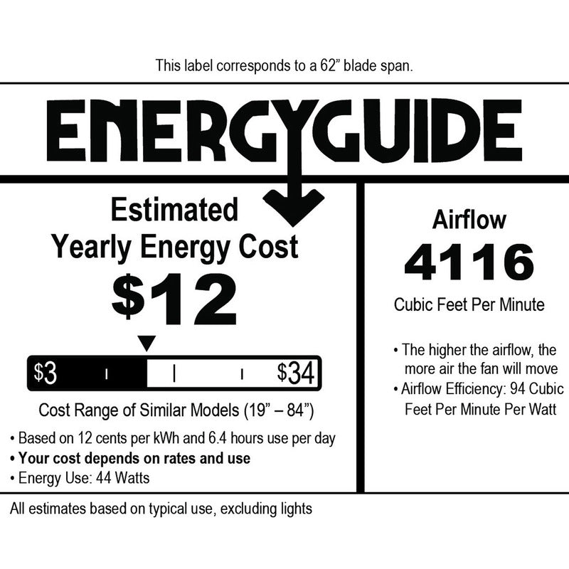 Torsion 62 Inch 17W LED Ceiling Fan