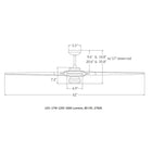 Torsion 62 Inch 17W LED Ceiling Fan