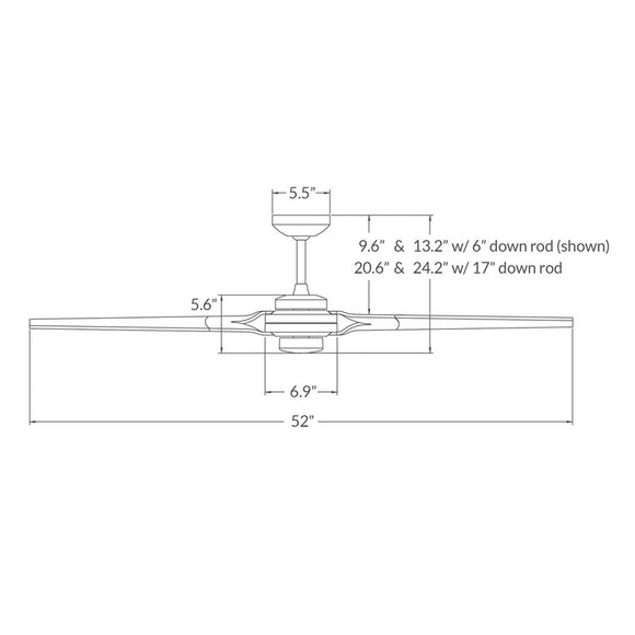 Torsion 52 Inch Ceiling Fan