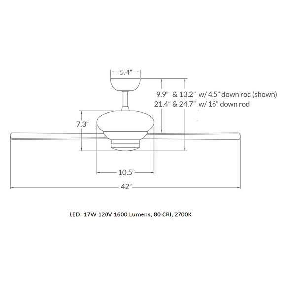 Altus 42 Inch LED Ceiling Fan