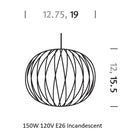Nelson Ball Crisscross Lamp