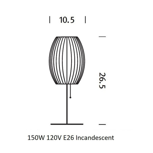 Nelson Cigar Lotus Table Lamp