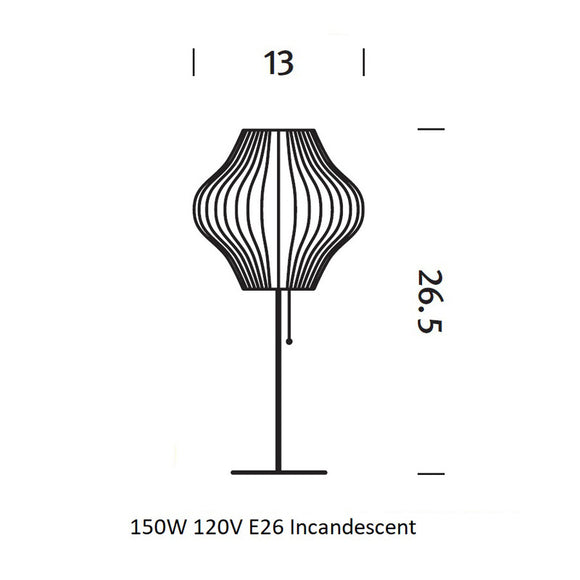 Nelson Pear Lotus Table Lamp
