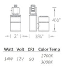 Exterminator II LED 14W 90CRI Track Head