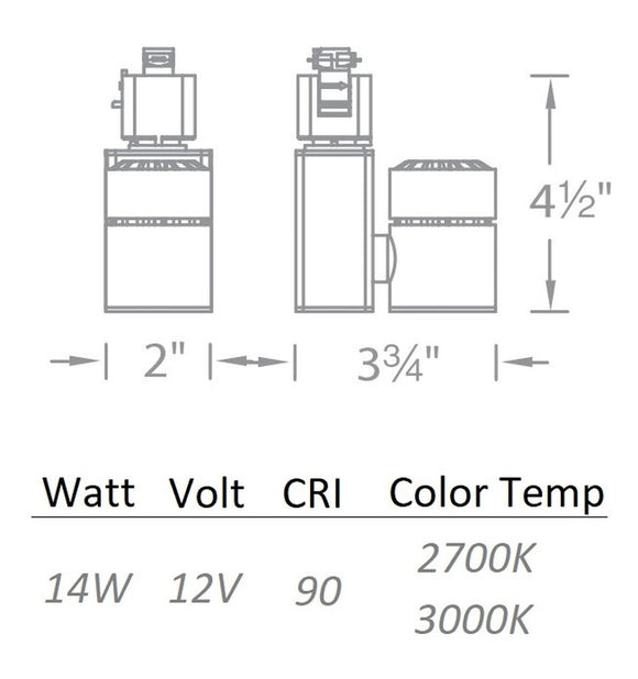 Exterminator II LED 14W 90CRI Track Head