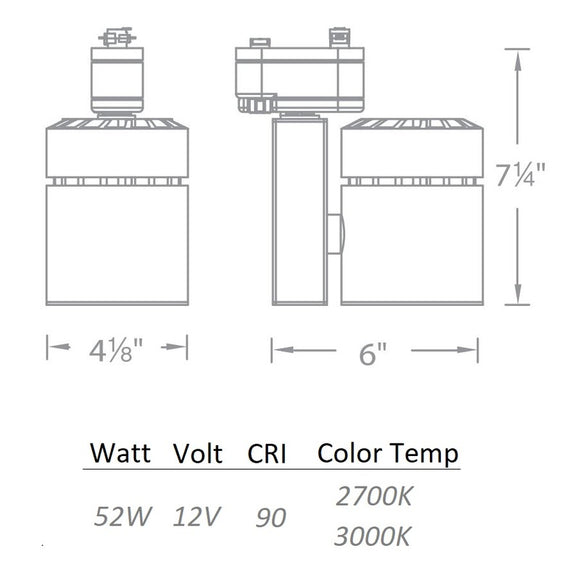 Exterminator II LED 52W 90CRI Track Head