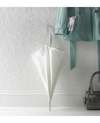 Large Scrolling Leaf Paintable Wallpaper