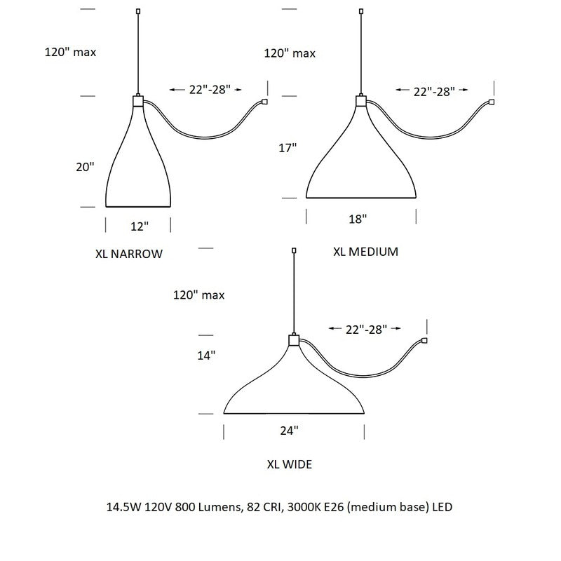 Swell Single String Pendant Light