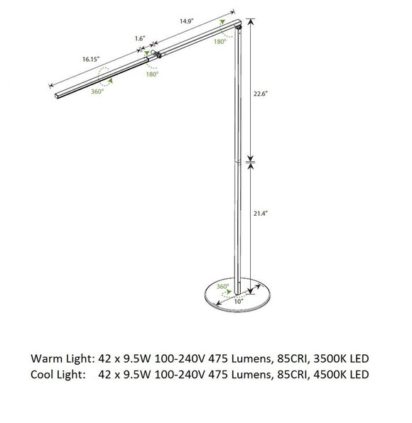 Z bar led clearance floor lamp