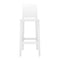 One More, One More Please Square Back Stool (Set of 2)  option White