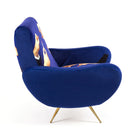 Toiletpaper Upholstered Wooden Armchair - Lipsticks