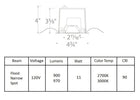 Ocularc 3.5IN Square 0-35 Degree Adjustable Trim