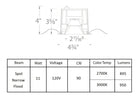 Ocularc 3.5IN Square Open Reflector Trim