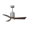 Patricia PA3 Ceiling Fan  option Brushed Nickel / Walnut Tone