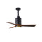 Patricia PA3 Ceiling Fan  option Matte Black / Walnut Tone