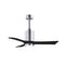 Patricia PA3 Ceiling Fan  option Polished Chrome / Matte Black