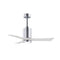 Patricia PA3 Ceiling Fan  option Polished Chrome / Matte White