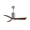 Patricia PA3 Ceiling Fan  option Polished Chrome / Walnut Tone